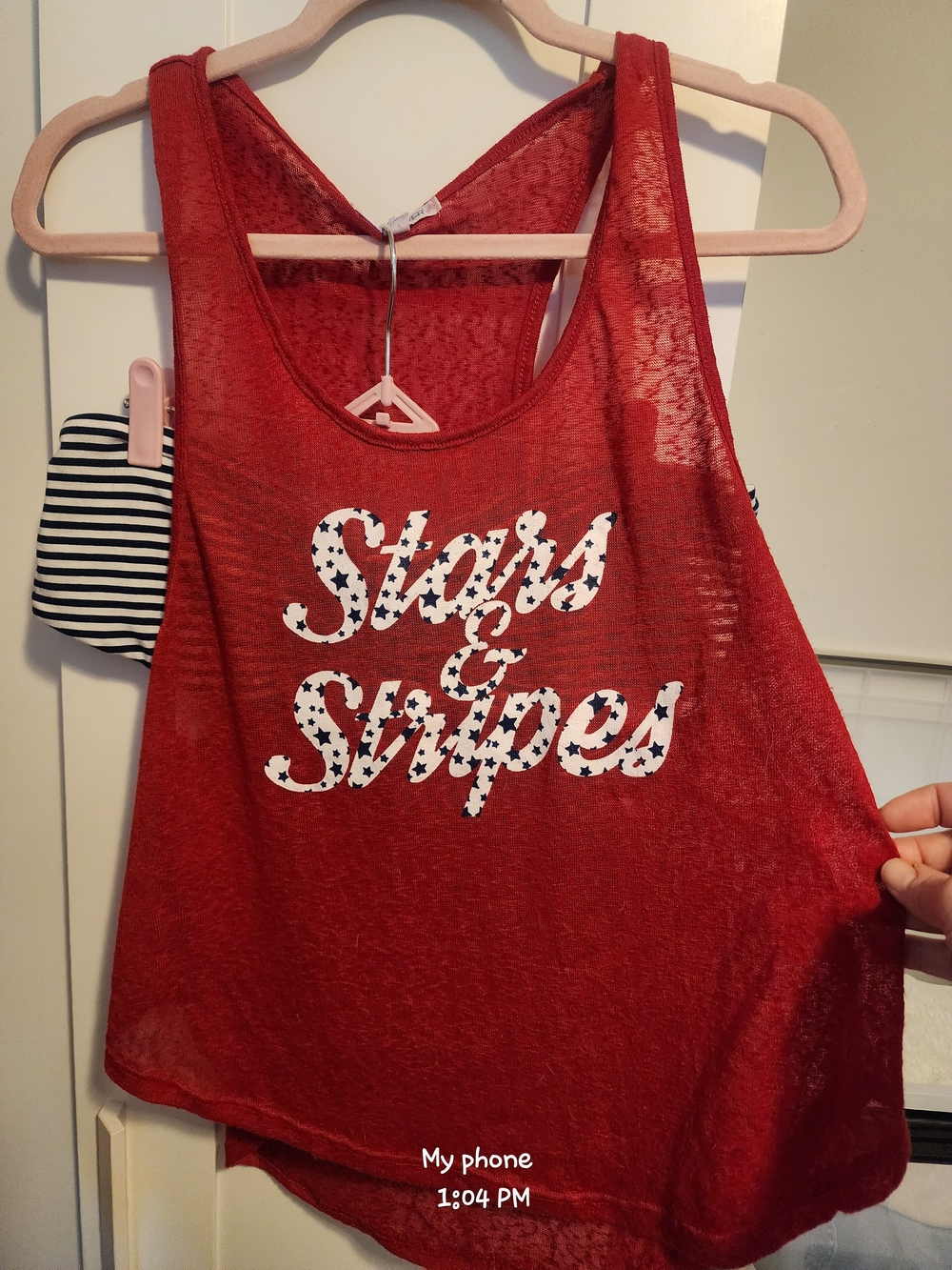 Wallflower Red Sleeveless 'Stars & Stripes' Tank